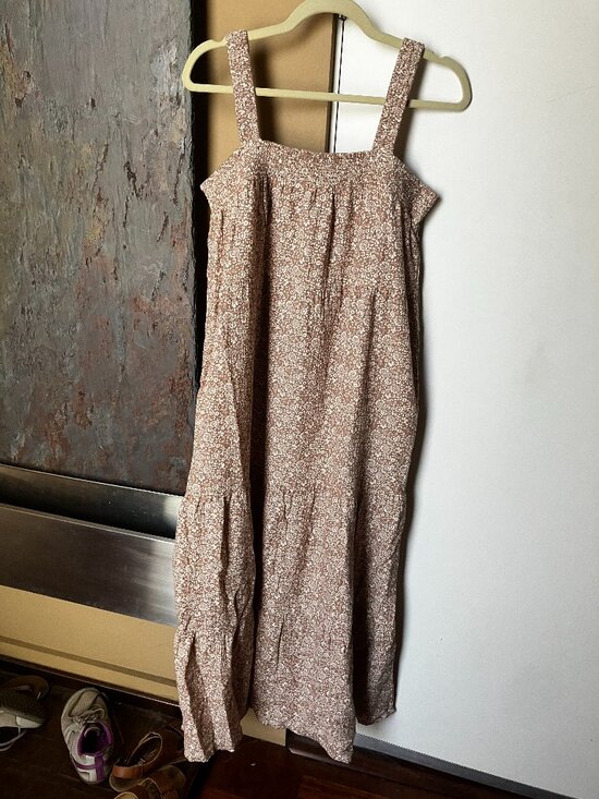 Pact Dresses & Skirts - Pact Organic Coastal Double Gauze Strappy Tiered Maxi Dress Size Small
